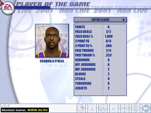 Изображение игры: NBA Live 2001
