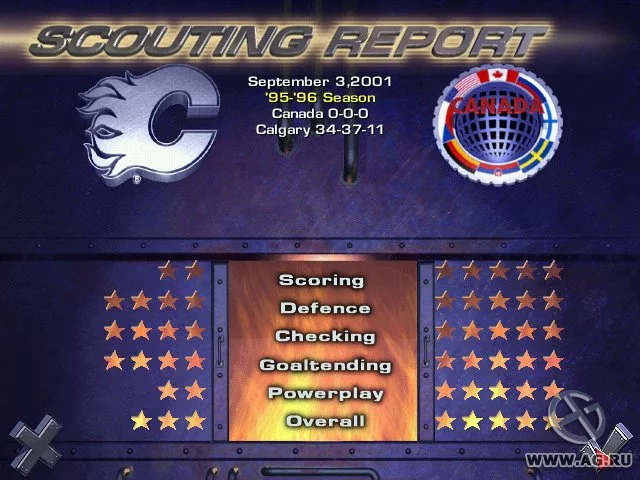 Изображение игры: NHL Hockey '97