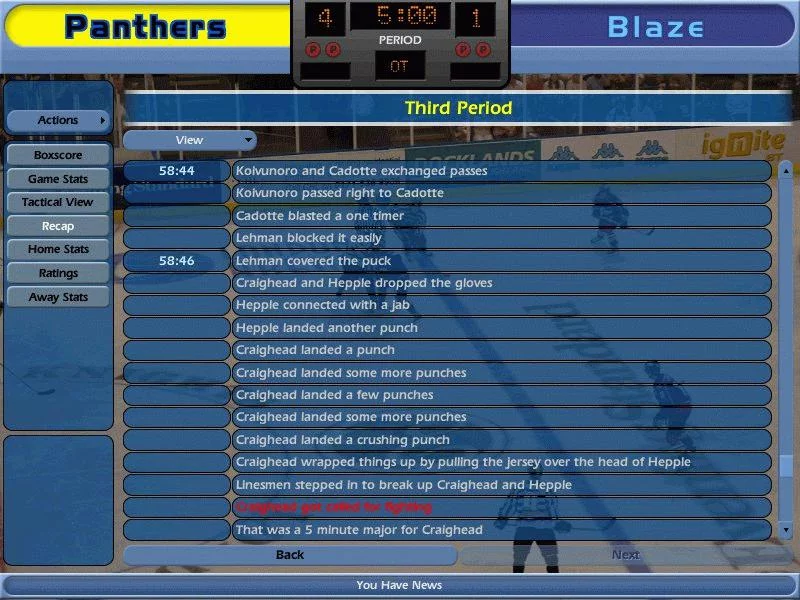 Изображение игры: NHL Eastside Hockey Manager