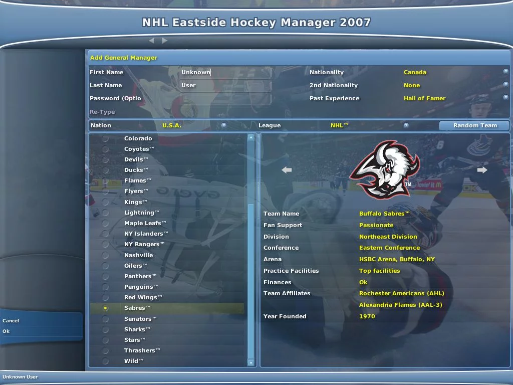 Изображение игры: NHL Eastside Hockey Manager 2007