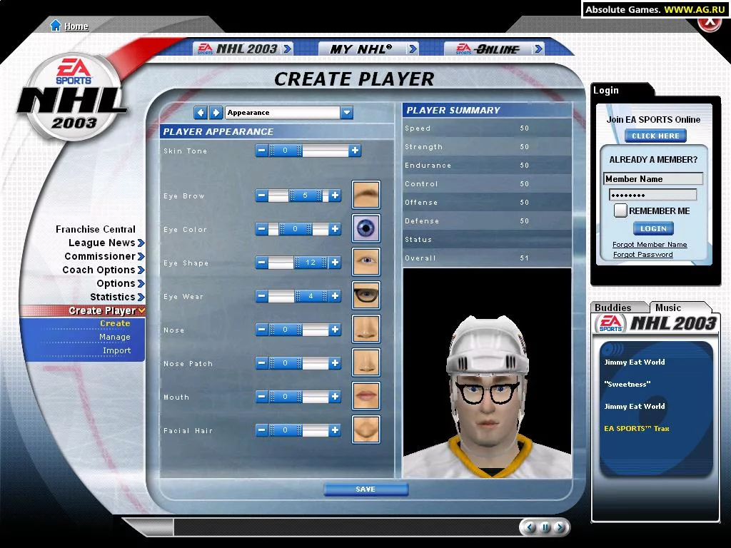 Изображение игры: NHL 2003