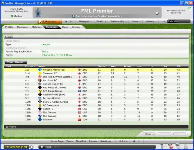 Изображение игры: Football Manager Live