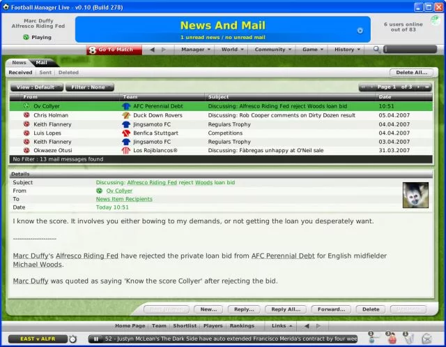 Изображение игры: Football Manager Live