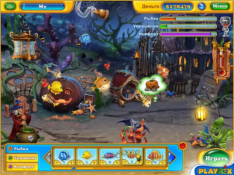 Изображение игры: Fishdom: Spooky Splash