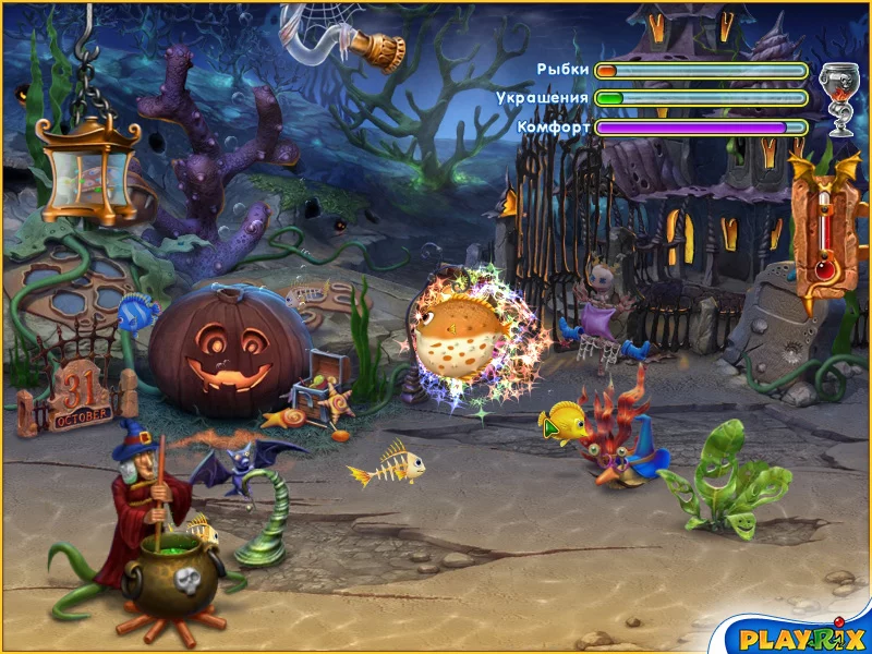 Изображение игры: Fishdom: Spooky Splash