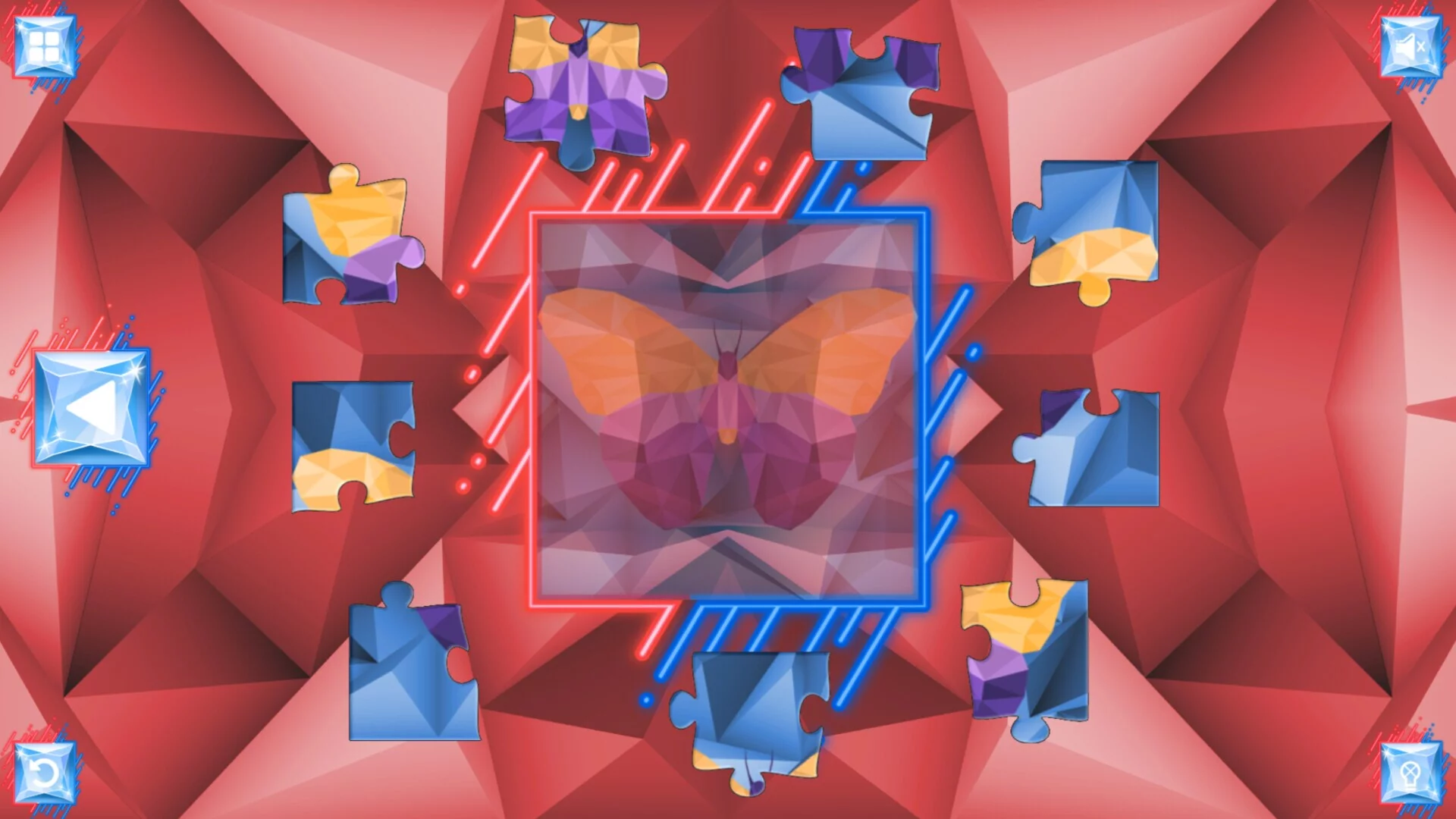 Изображение игры: Poly Jigsaw: Butterflies