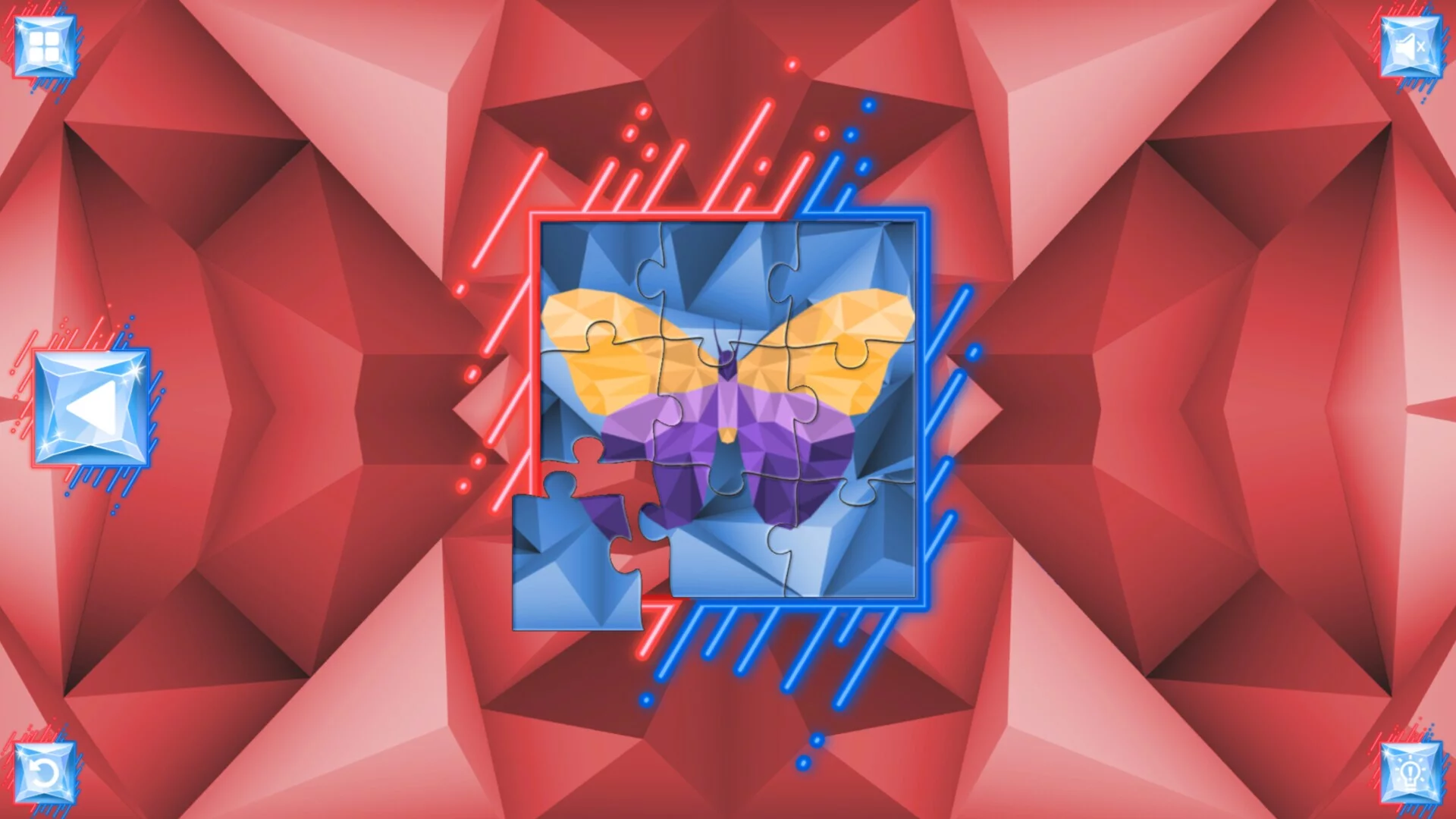 Изображение игры: Poly Jigsaw: Butterflies