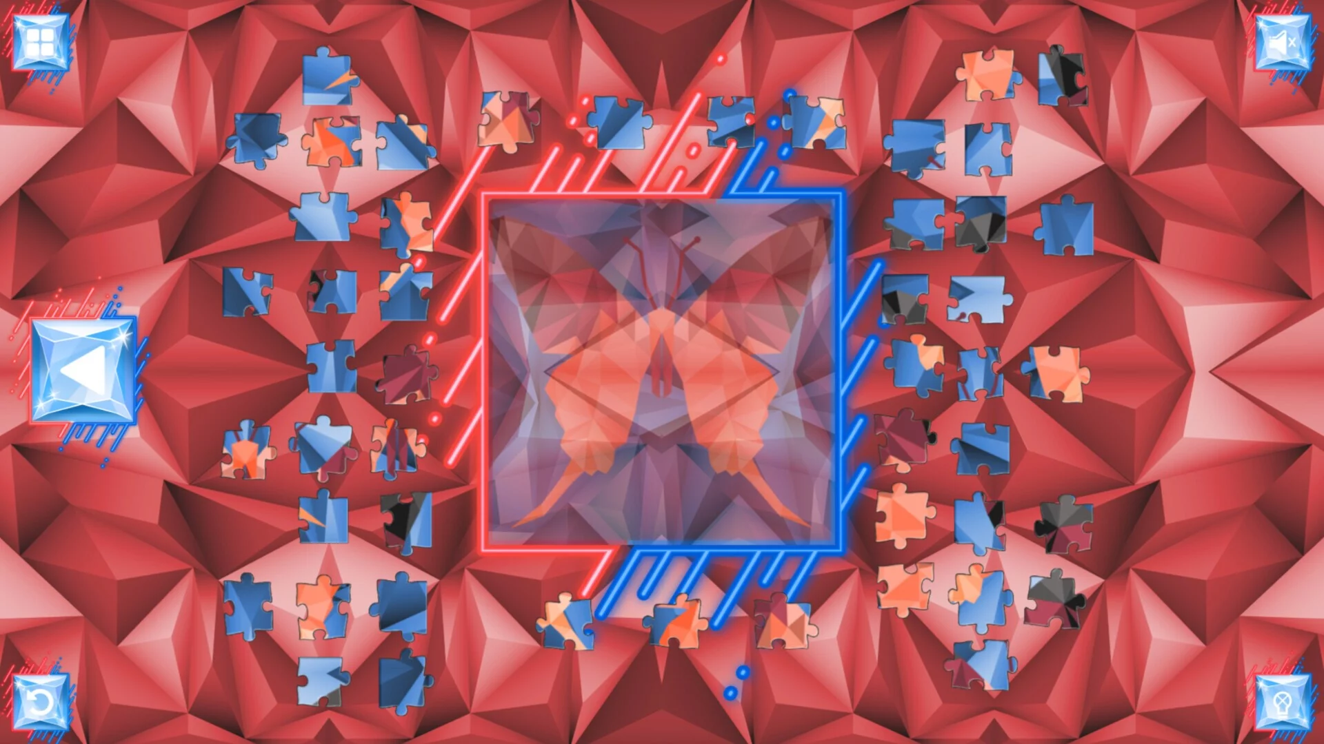 Изображение игры: Poly Jigsaw: Butterflies