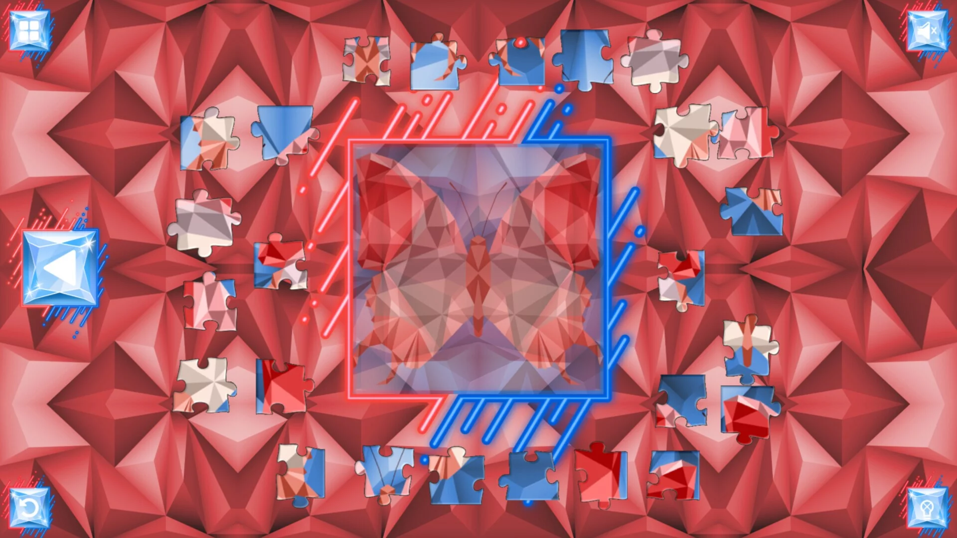 Изображение игры: Poly Jigsaw: Butterflies