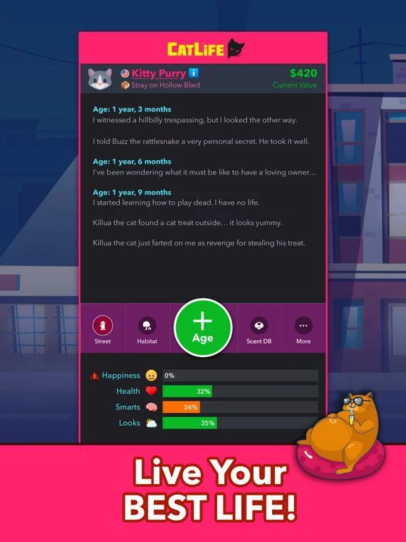 Изображение игры: CatLife - BitLife Cat Game