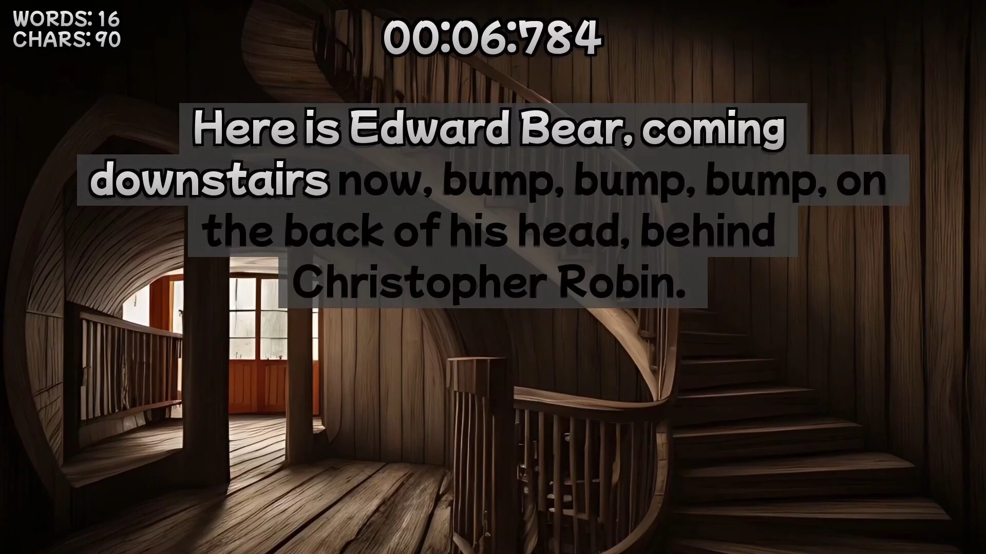 Изображение игры: Winnie-the-Pooh's book writing speedrunner