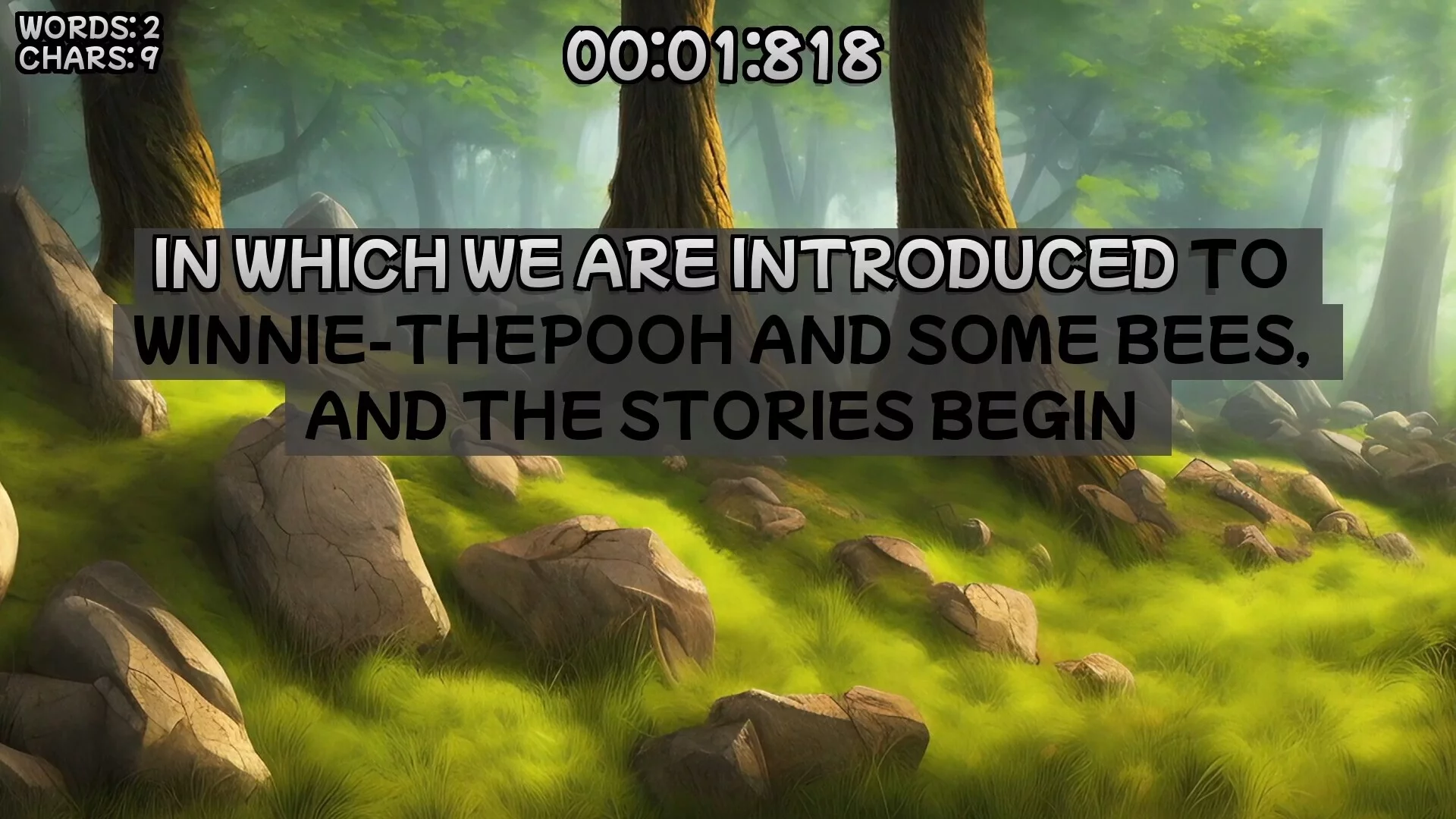 Изображение игры: Winnie-the-Pooh's book writing speedrunner