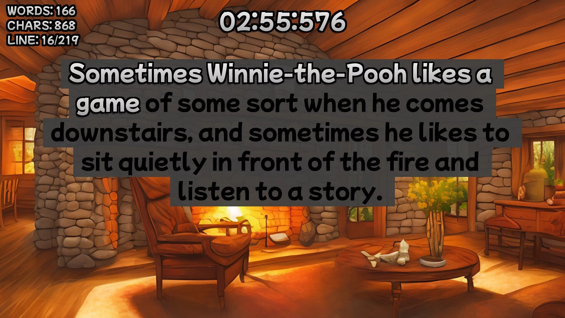 Изображение игры: Winnie-the-Pooh's book writing speedrunner