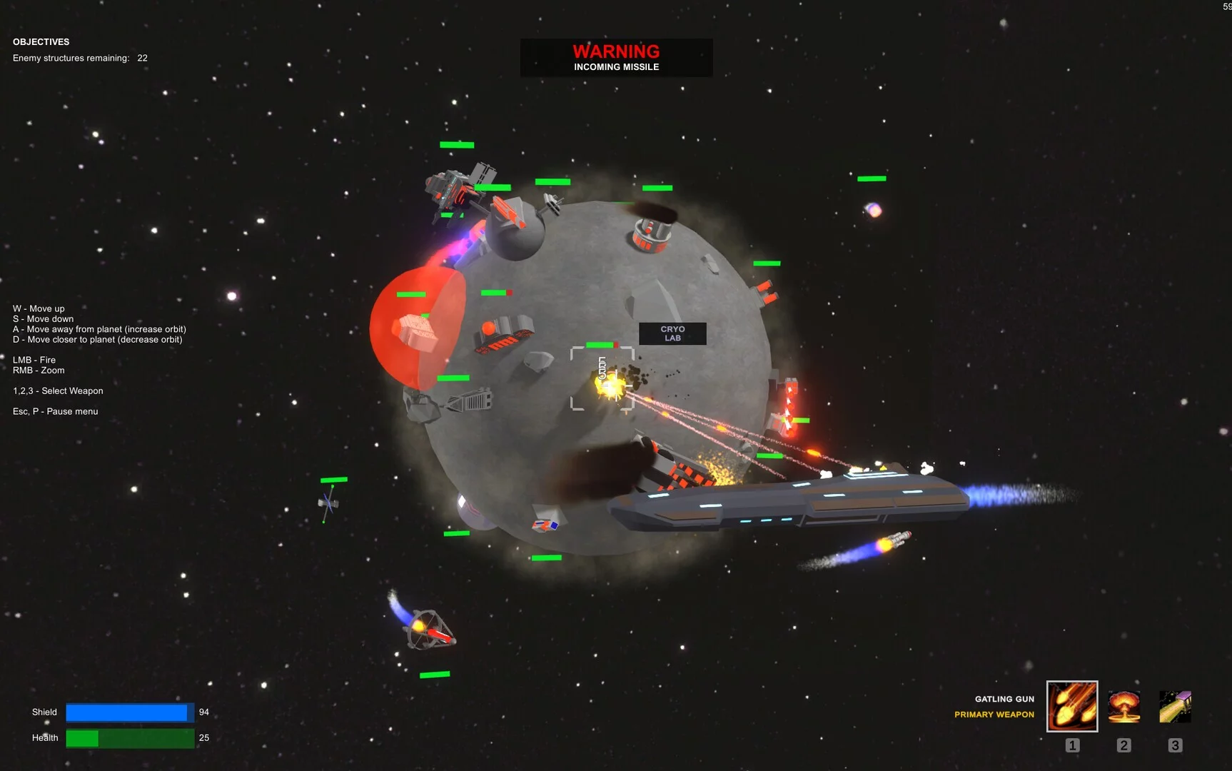 Изображение игры: Orbital Bombardment