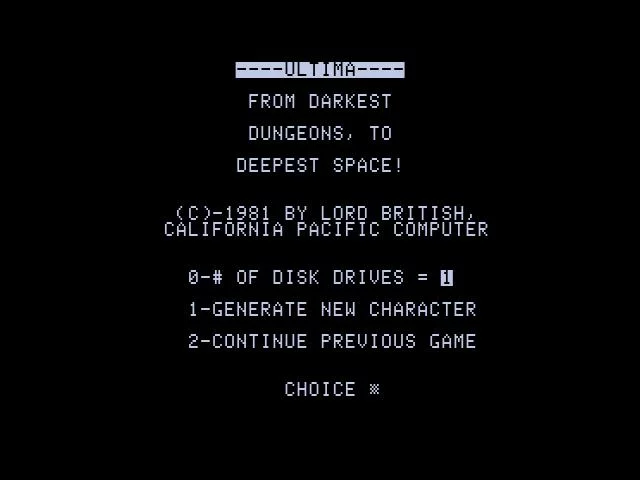 Изображение игры: Ultima (Old)