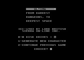 Изображение игры: Ultima (Old)
