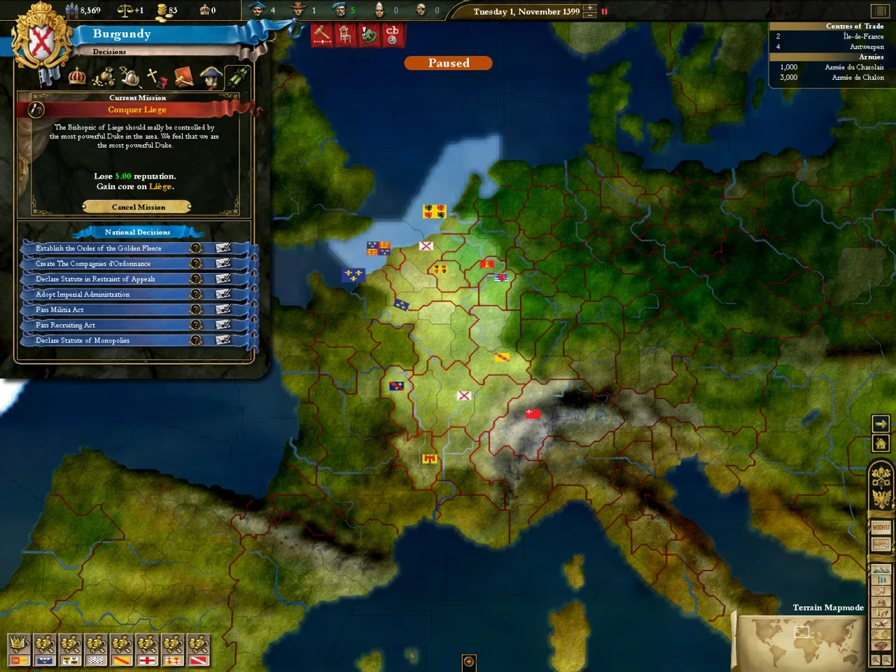Изображение игры: Europa Universalis III: In Nomine