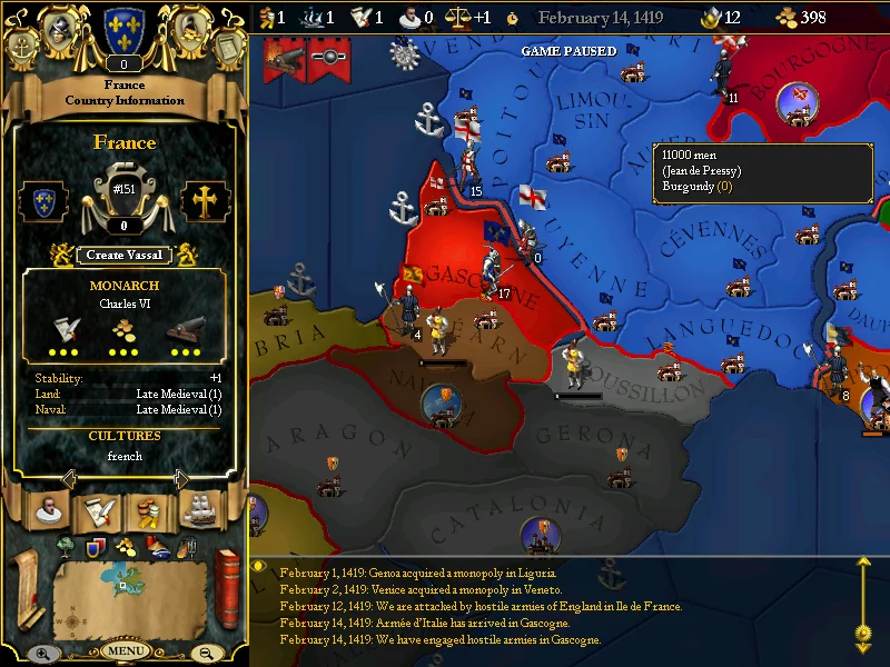 Изображение игры: For The Glory: A Europa Universalis Game