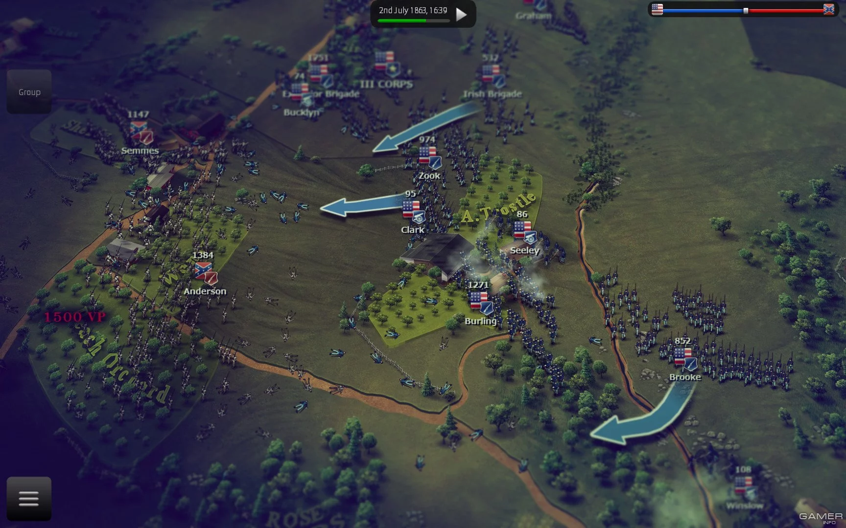 Изображение игры: Ultimate General:  Gettysburg