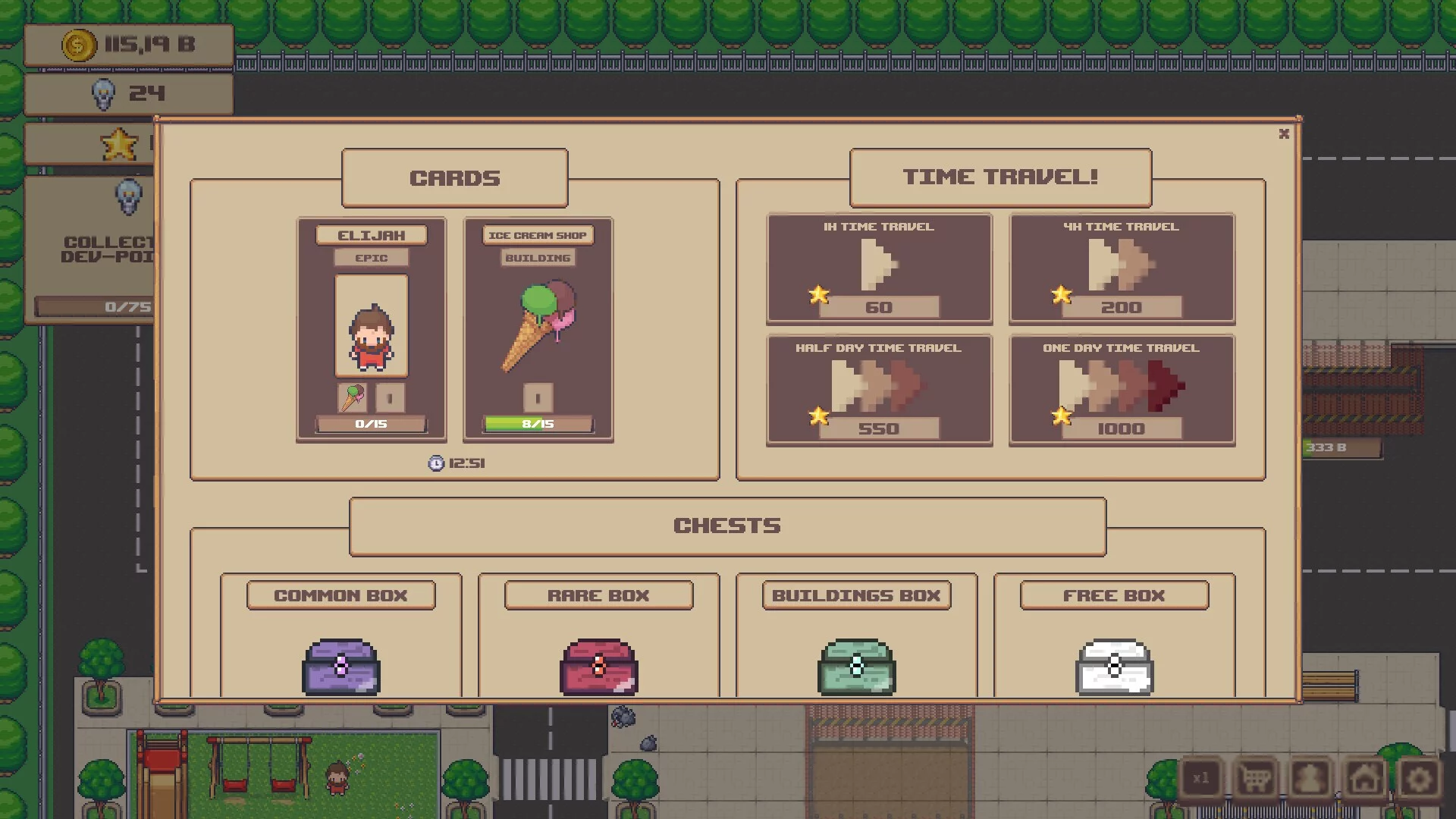 Изображение игры: Chests, City, Clicker