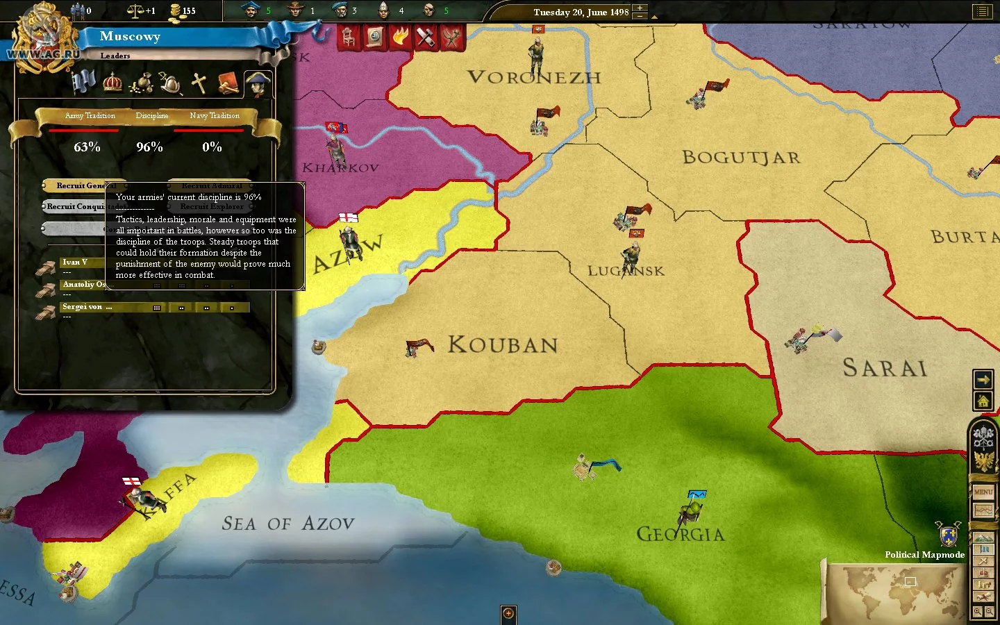 Изображение игры: Europa Universalis III: Napoleon's Ambition