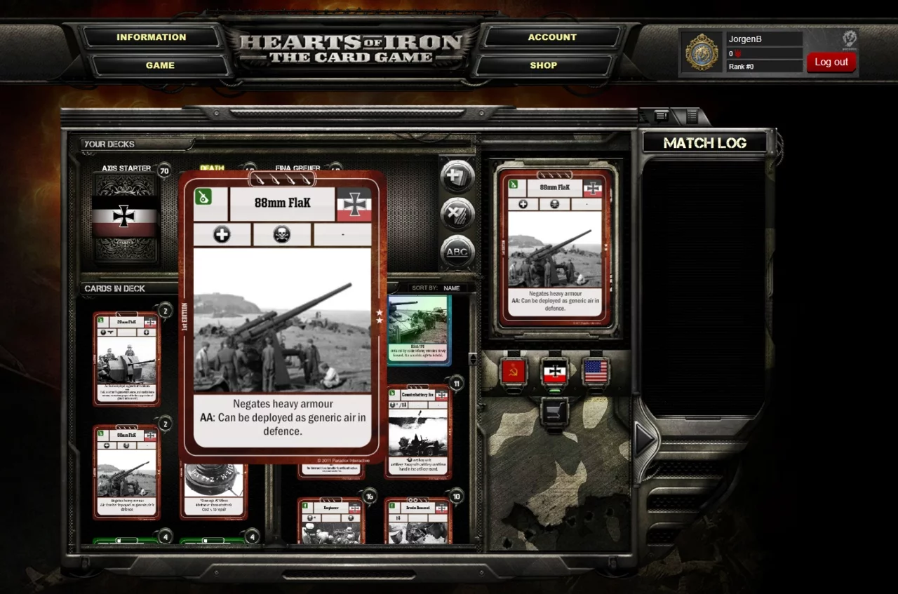 Изображение игры: Hearts of Iron: The Card Game
