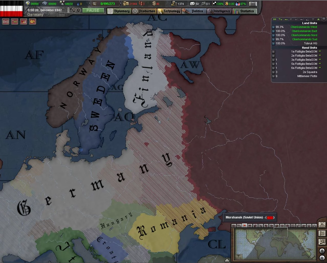 Изображение игры: Hearts of Iron III: Dies Irae Götterdämmerung