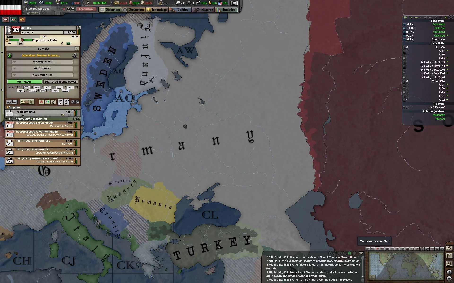 Изображение игры: Hearts of Iron III: Dies Irae Götterdämmerung