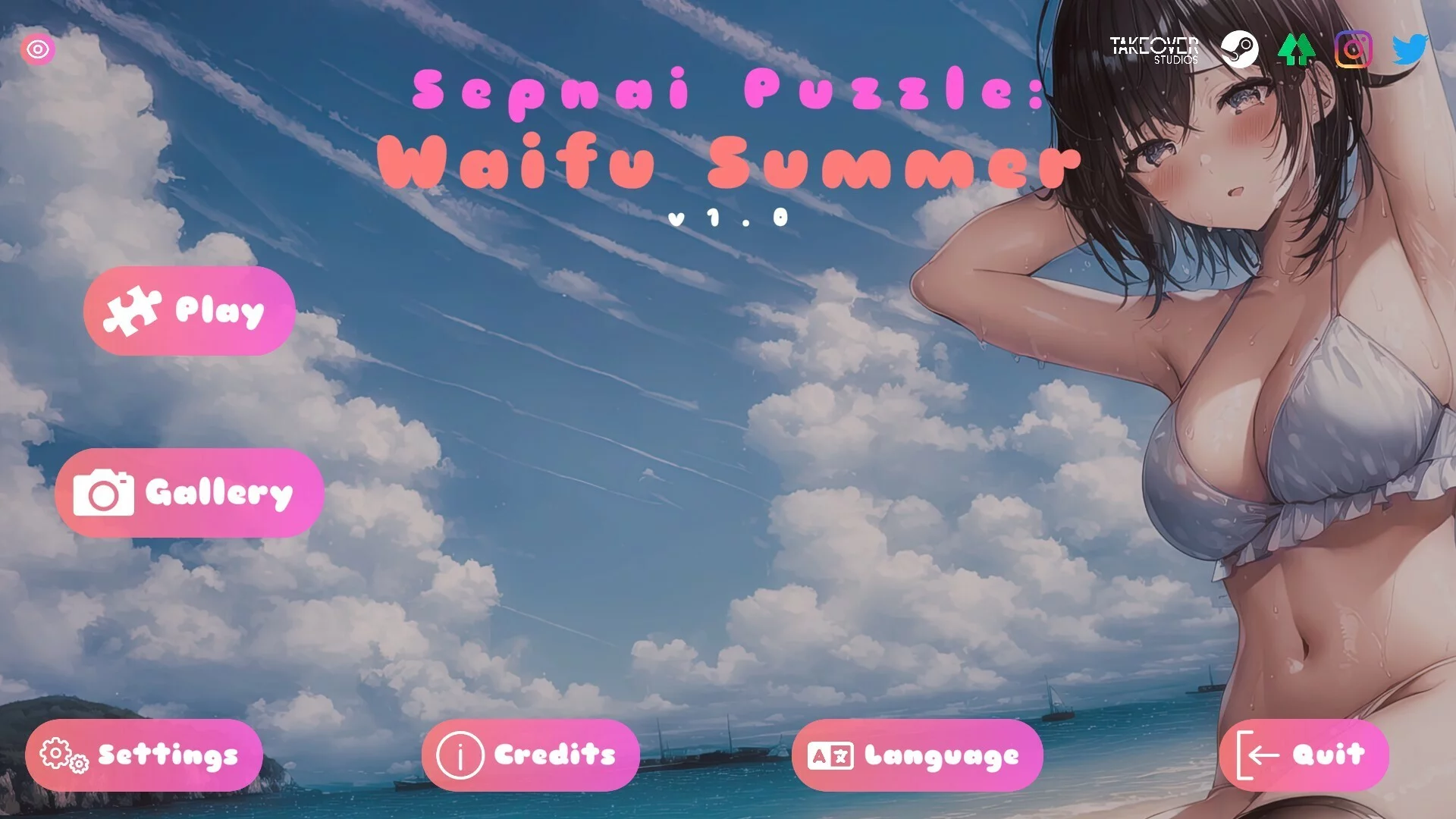 Изображение игры: Senpai Puzzle: Waifu Summer