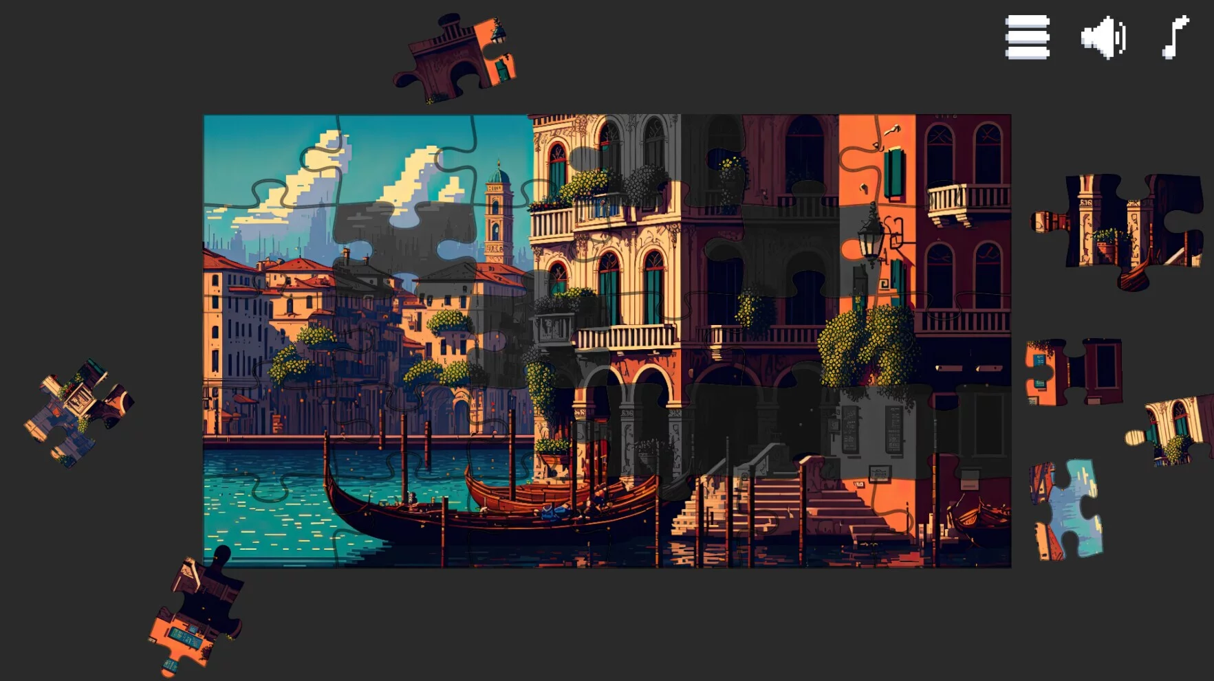 Изображение игры: Retro Style - Pixel Art Jigsaw Puzzles