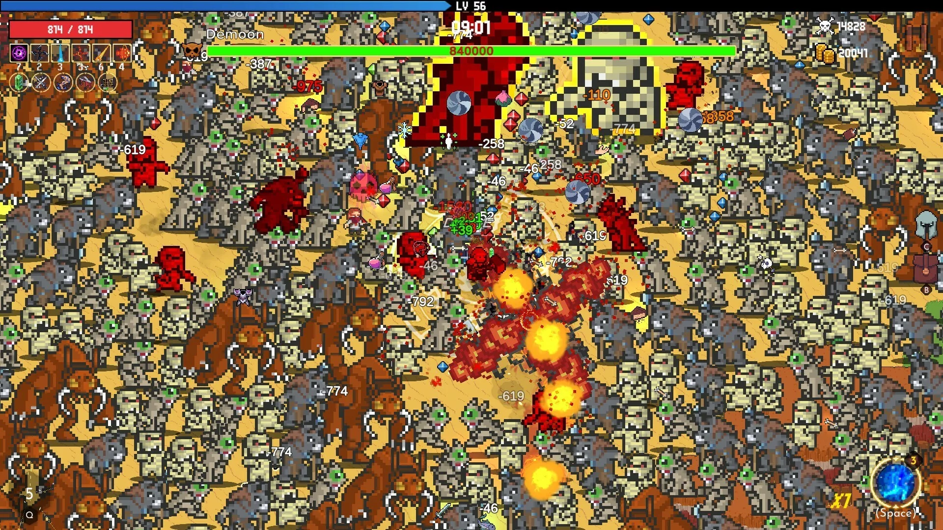 Изображение игры: Pixel Survivors: Roguelike