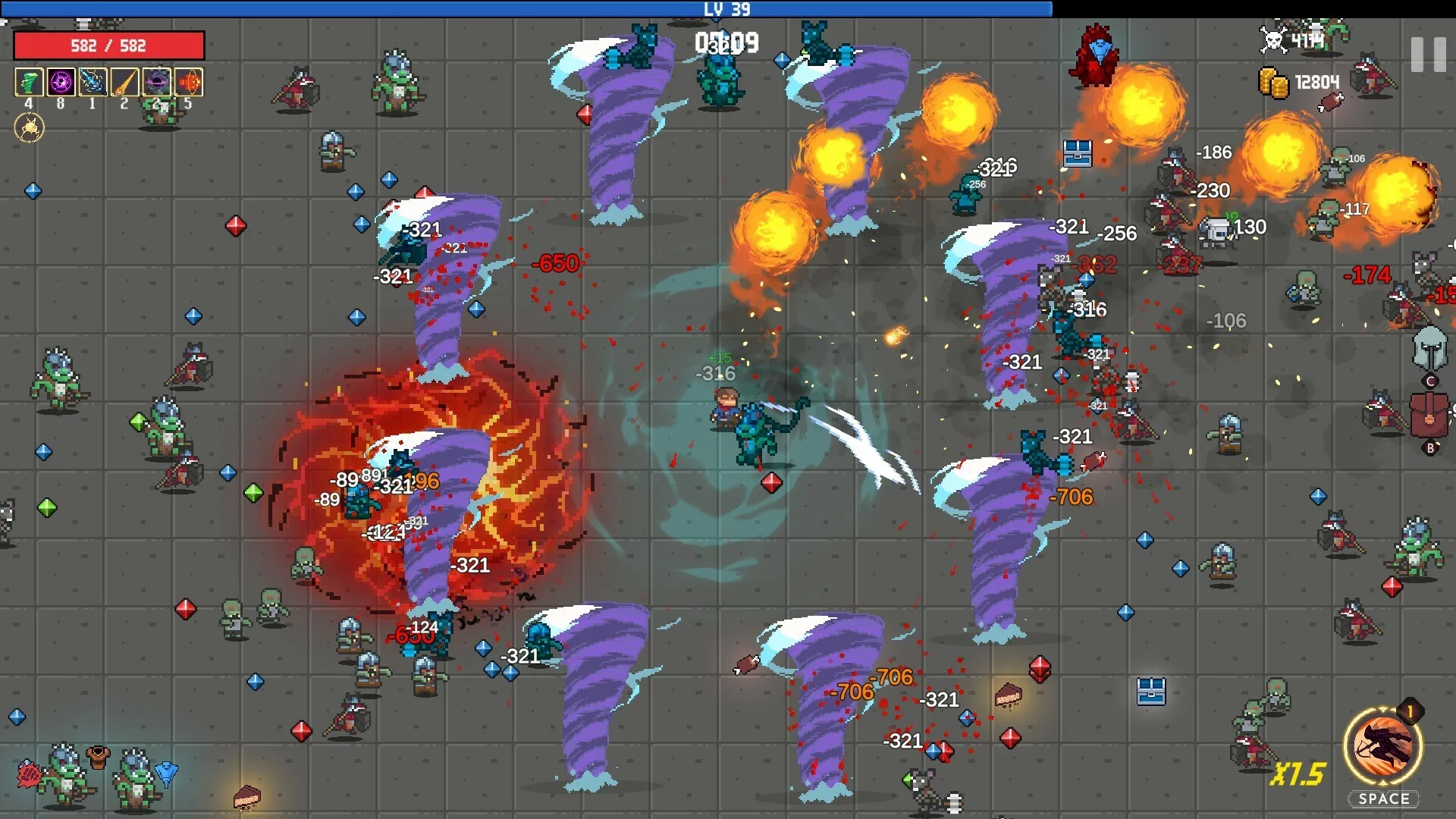 Изображение игры: Pixel Survivors: Roguelike