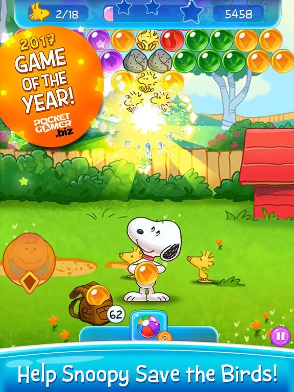 Изображение игры: Snoopy Pop