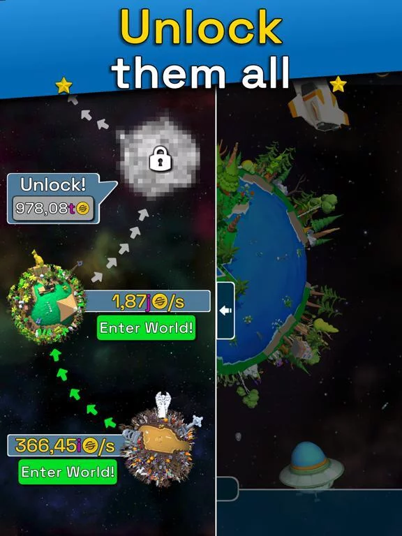 Изображение игры: Planet Evolution: Idle Clicker