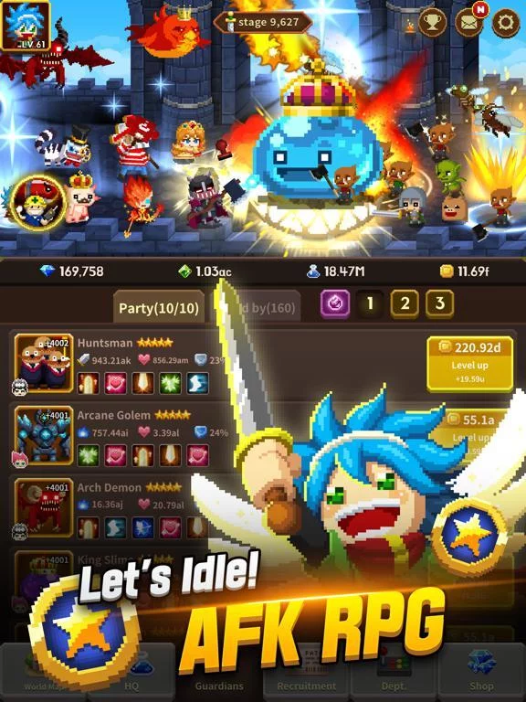 Изображение игры: Idle Guardians: Never Die