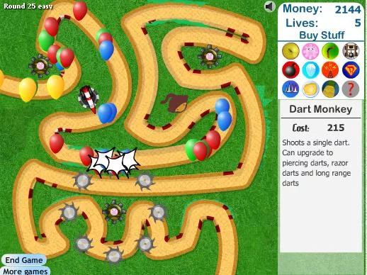 Изображение игры: Bloons Tower Defense 3