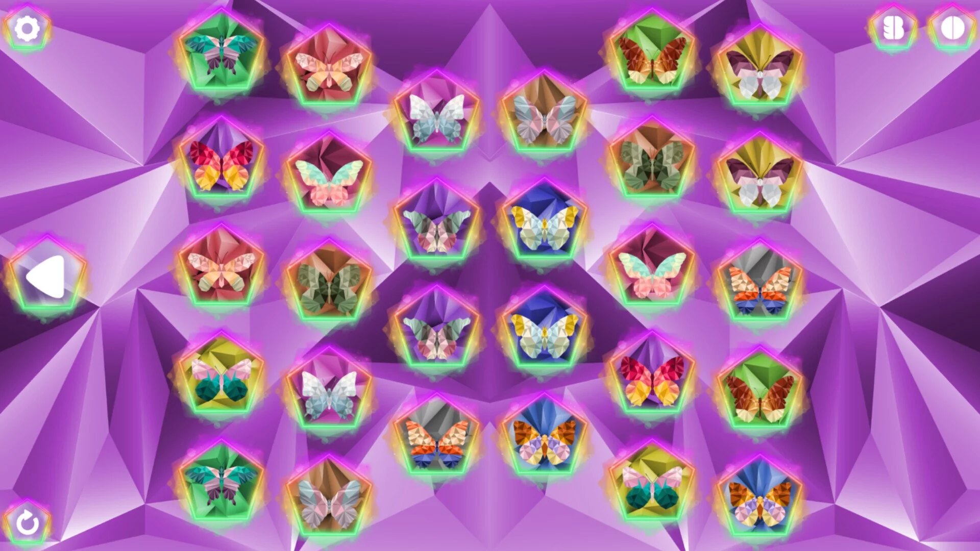 Изображение игры: Poly Memory: Butterflies