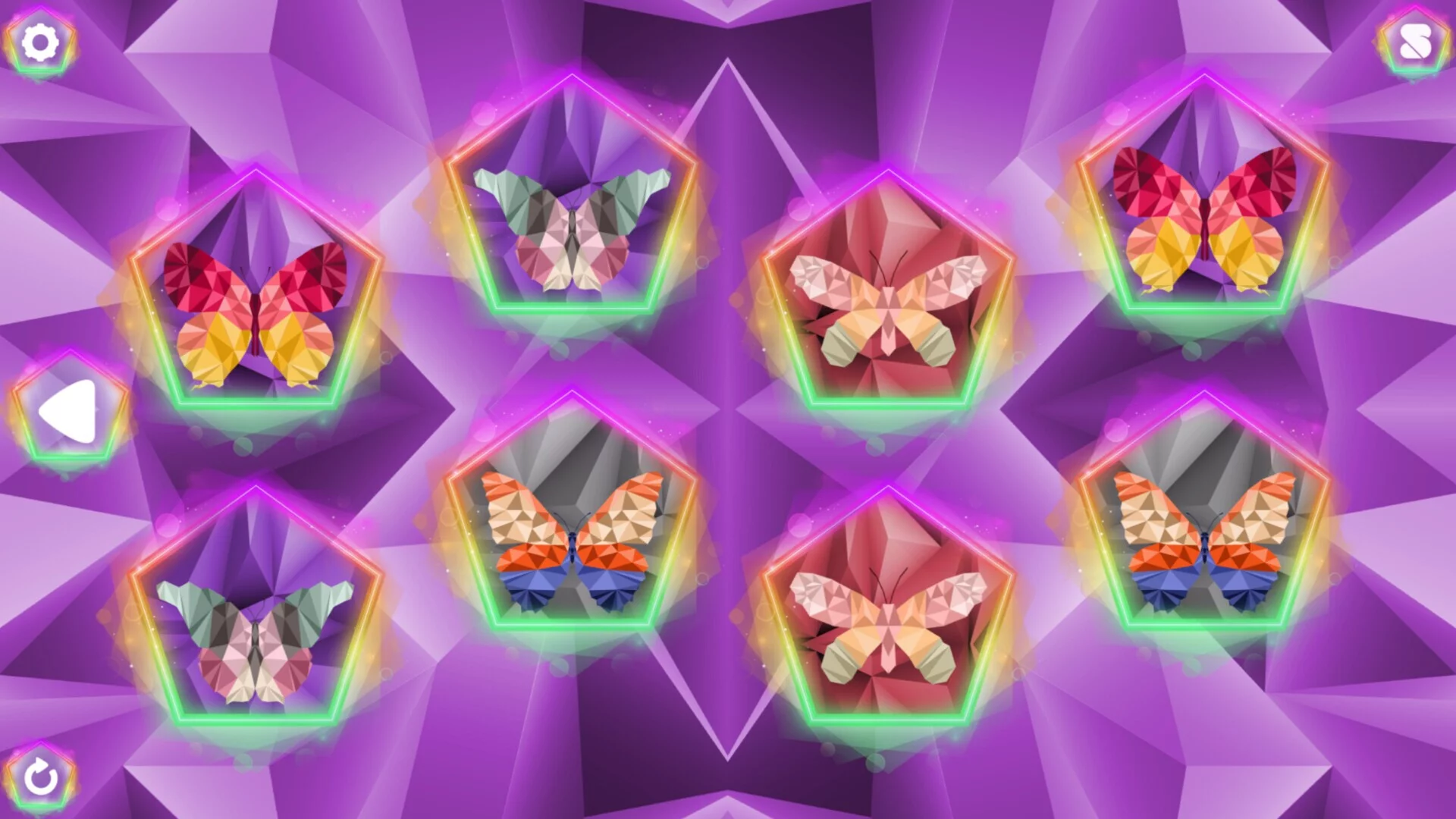 Изображение игры: Poly Memory: Butterflies