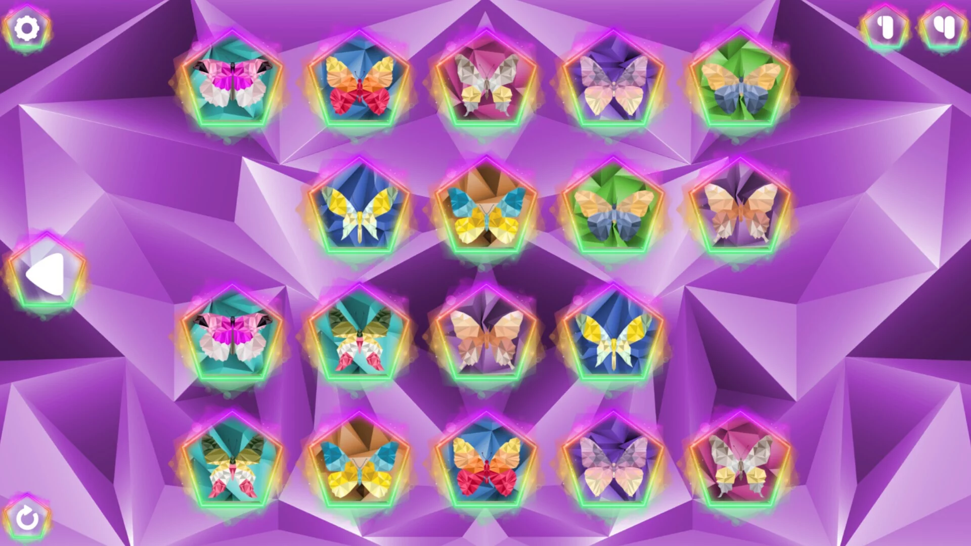 Изображение игры: Poly Memory: Butterflies