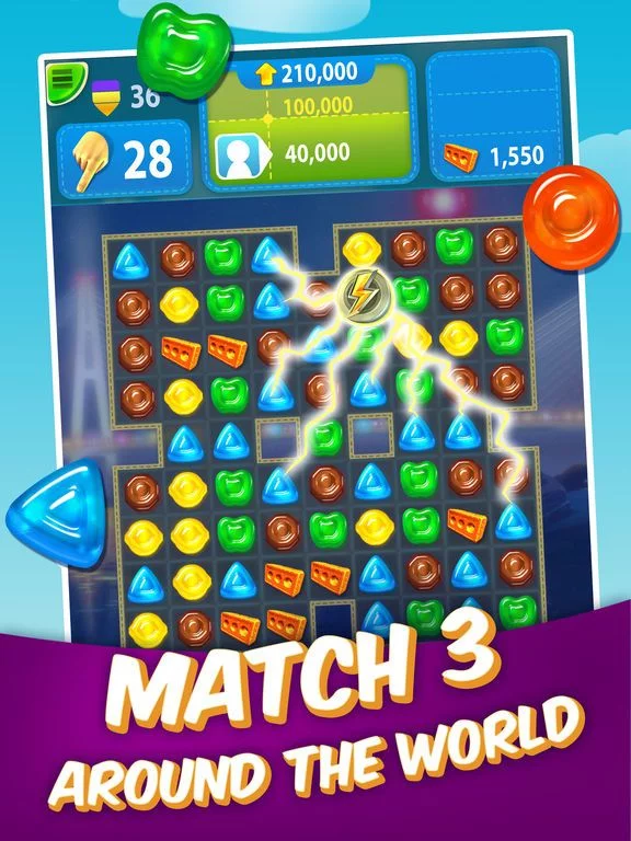 Изображение игры: Gummy Drop! – A Match 3 Game