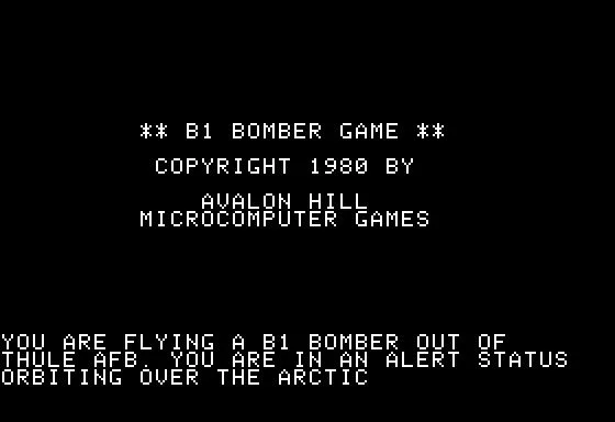 Изображение игры: B-1 Nuclear Bomber