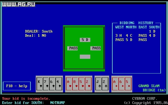 Изображение игры: Grand Slam Bridge