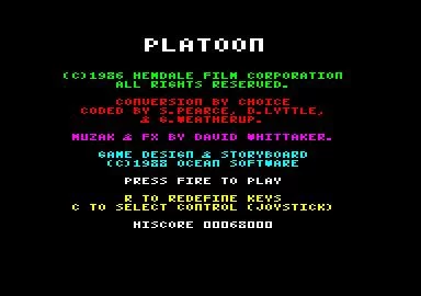 Изображение игры: Platoon (1987)