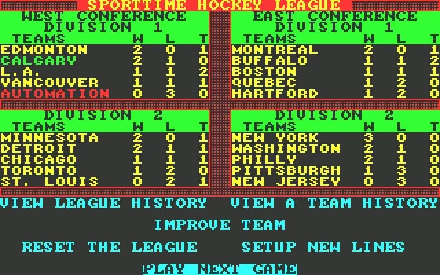 Изображение игры: Superstar Ice Hockey (1988)