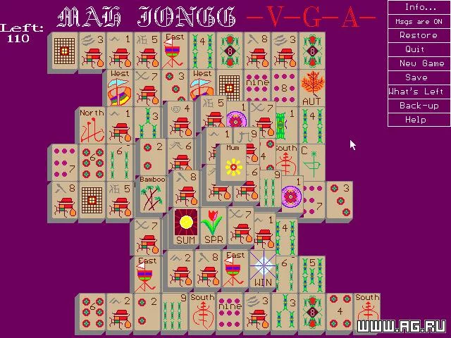 Изображение игры: Mah Jongg -V-G-A