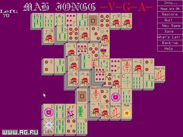 Изображение игры: Mah Jongg -V-G-A