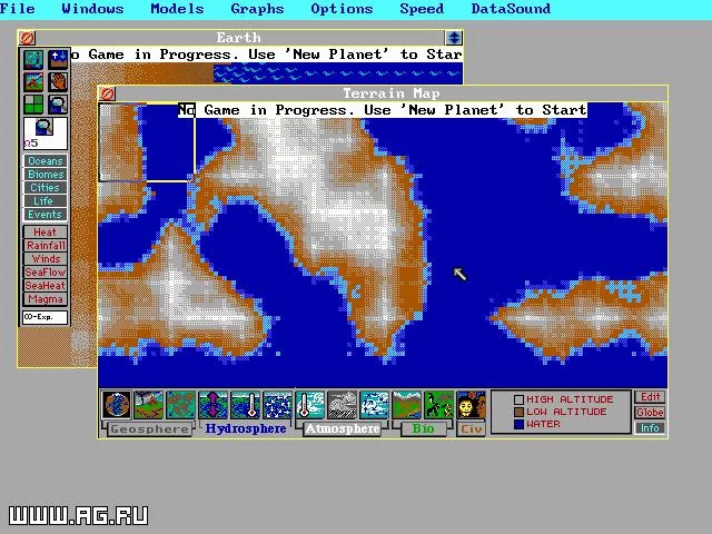 Изображение игры: SimEarth: The Living Planet