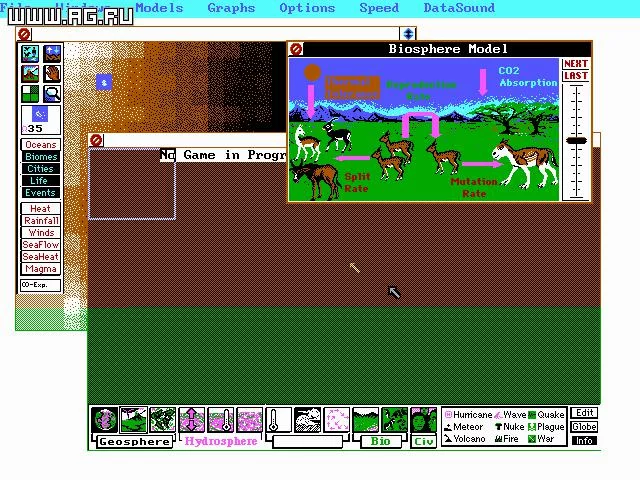 Изображение игры: SimEarth: The Living Planet