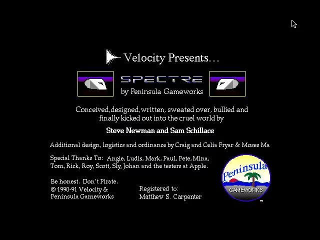 Изображение игры: Spectre (1991)