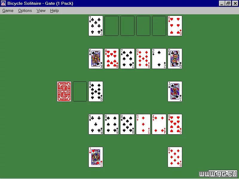 Изображение игры: Bicycle Solitaire for Windows